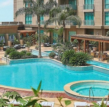 Four Seasons Cairo at Nile Plaza elegant rooftop pool
