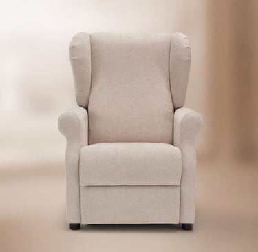 Poltrona relax Bergè Corrado motorizzata e reclinabile in ambiente domestico