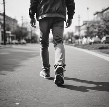 A dynamic shot of sporty sneakers on a running track