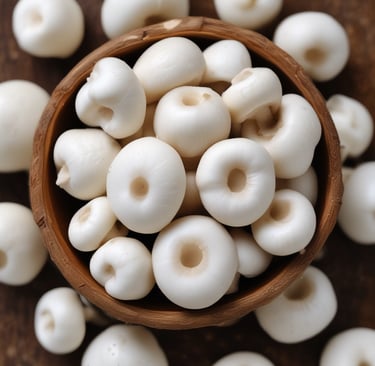 Handpicked shiitake mushrooms resting in a rustic wooden basket