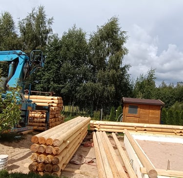 Rąstinio namo statyba