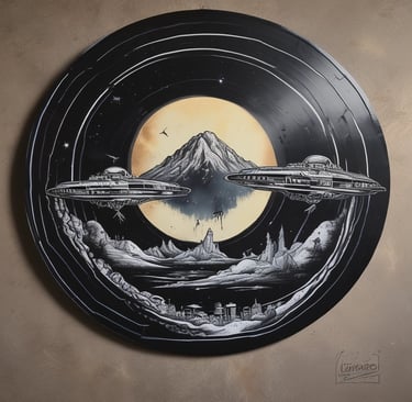 Disco de vinil personalizado ovnis