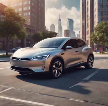 white car parked on the side of the road