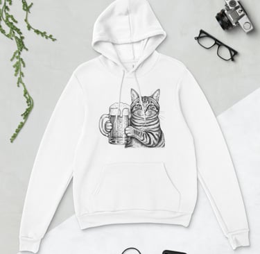 Bella Canvas 3719 Unisex Hoodie,Cat lovers