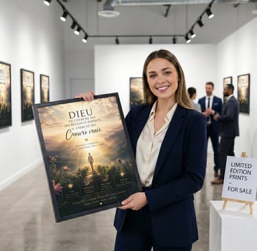 God Seeks True Hearts Framed Poster,Alex Sylvestre Shop