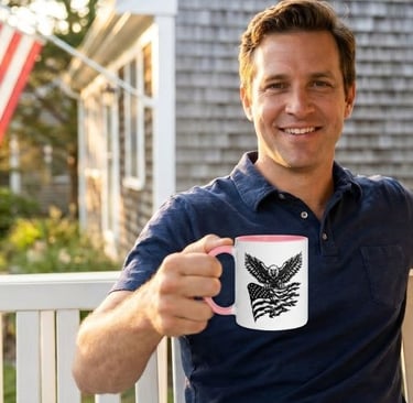 Patriotic 4th of July Coffee Mug,Alex Sylvestre Shop