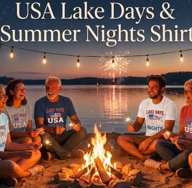 Patriotic Lake Shirt: Why Americans Love Wearing Lake Days and USA Nights Tees in Summer,Asylvestre 