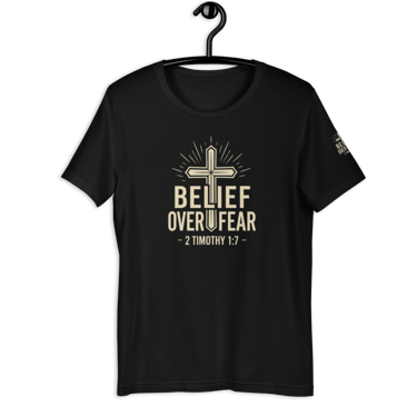 Belief Over Fear Christian Shirt,Asylvestre Shop, Alex Sylvestre Shop