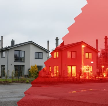 Vue thermique d'une maison