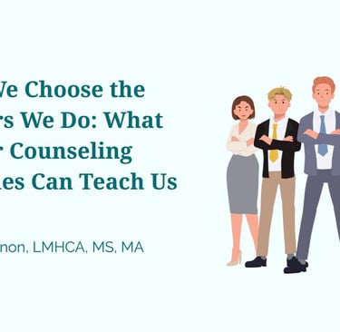 Diverse professional team illustration for an article on career counseling theories and job choices.
