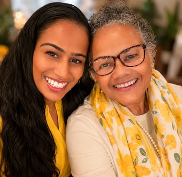 Yellow Flower Travel founders smiling together.