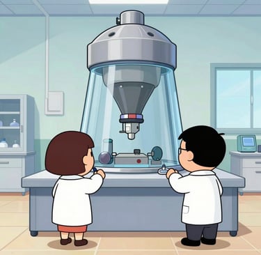 Industrial machinery assembling a large, angular metallic frame inside a sterile hangar.