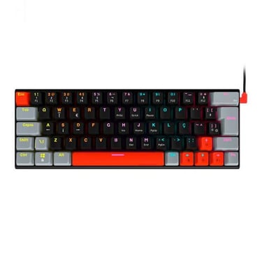 TECLADO GAMER MECÂNICO PCYES KUROMORI 60% - SWITCH BLUE - LED RAINBOW - PTKM60BL