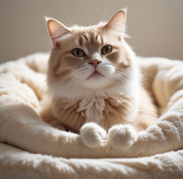 A curious cat batting at a feather wand toy, eyes wide with excitement.