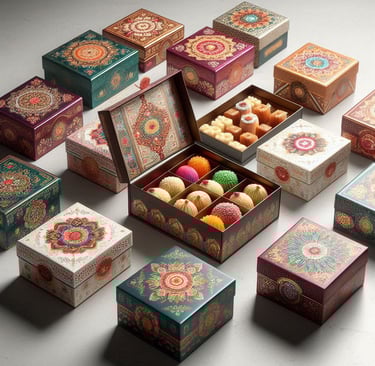 Printed sweet packaging carton box with folding carton design Custom mono carton retail sweet box