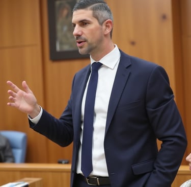 Adam Bair miami lawyer in court preparing to argue a motion 