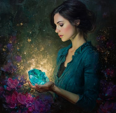 Seek Clarity , Wall art illustrating themes of Trials, Confusion, and Shadow work