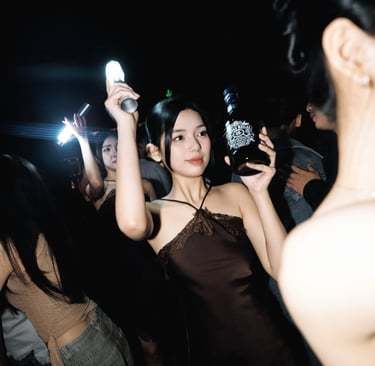 Fetti Social Club Night Club Asian girl providing bottle service