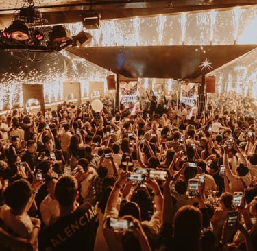 Zion Sky Lounge & Dining Happy New Year Celebration with Fireworks and People taking videos