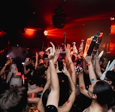 Lolla Club Saigon dance floor with bottle service