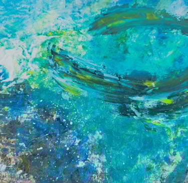 The Ocean is the Planet's Support System, 40 x 40 cm, acrylic on canvas, £130