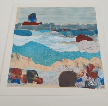 Sail away With Me, 30 x 30 cm, collage using acrylic on paper, £75