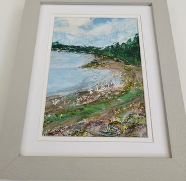 Lat e Summer at Bewl Water, 26 x 21 cm, acrylic and oil pastel on paper, £60