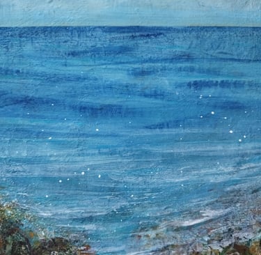 Beach Combing, 30 x 30 cm, acrylic on wooden  panel, £75