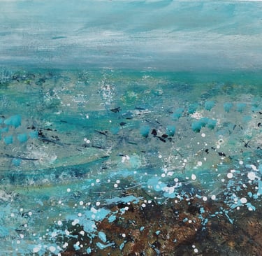 Heavenly Blue, 20 x 30 cm, acrylic on board, £35