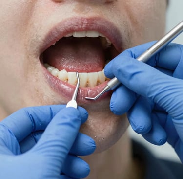 Red paint splatters on white paper