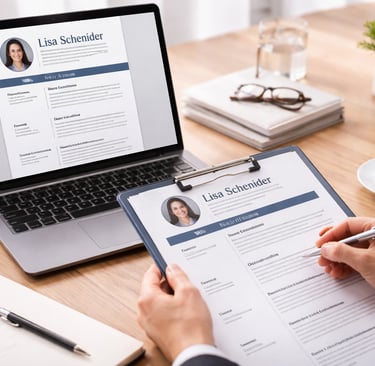 Professionelle Überarbeitung eines Lebenslaufs für eine Bewerbung in Deutschland