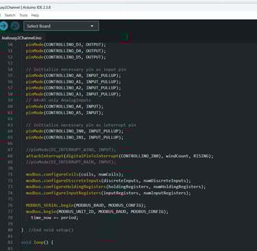 Programmausschnitt eines Arduino-Programms.
