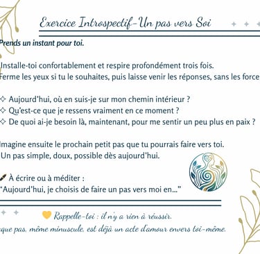 exercice introspectif vers soi
