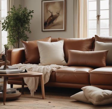 linen beige pillow covers on couch