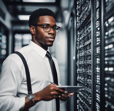 web development workspace IT network setup equipment professional tech support workstation