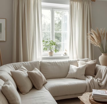 interior decor, organic curtains