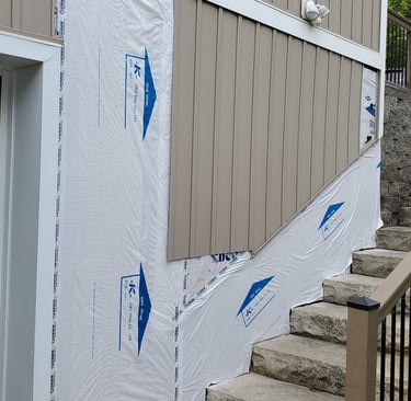 Huckabee Handyman Services, Faux stone siding