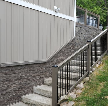 Huckabee Handyman Services, faux stone siding after