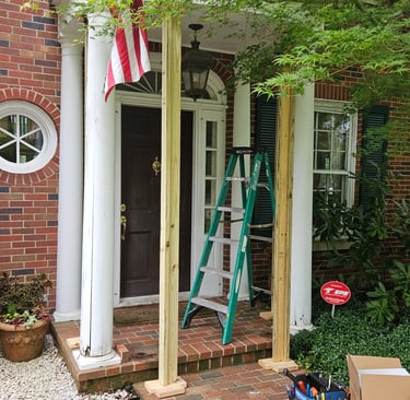 Huckabee Handyman Services, Front column replacement