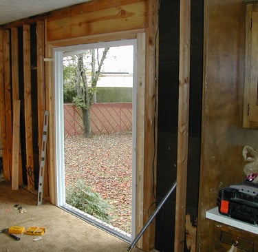 Huckabee Handyman Services, Sliding glass door framed in