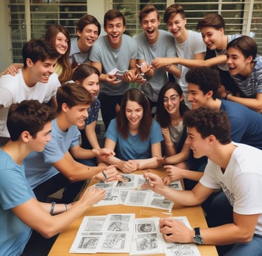 church youth group engaged in a fun activity