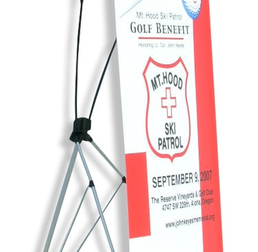 Deluxe adjustable X Banner