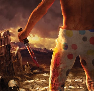 post apocalyptic short story, Warrior in Clown Pants, by Iain Richmond