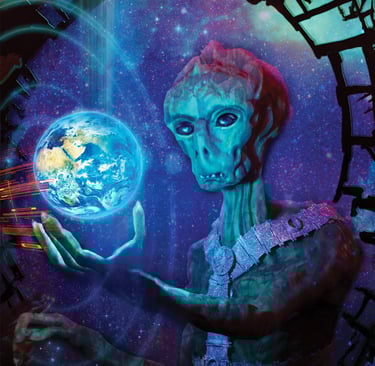 alien first contact science fiction short story, The Watcher, by Iain Richmond