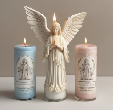 An artisan hand pouring fragrant wax into a stylish glass jar in a bright, clean workshop setting.