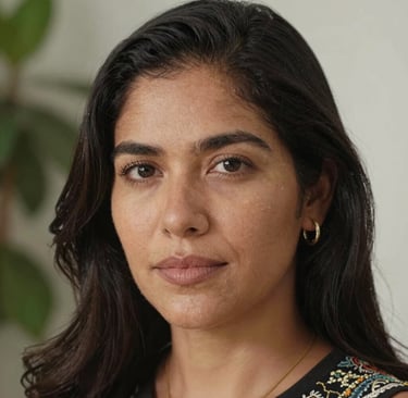 woman wearing black crew-neck shirt