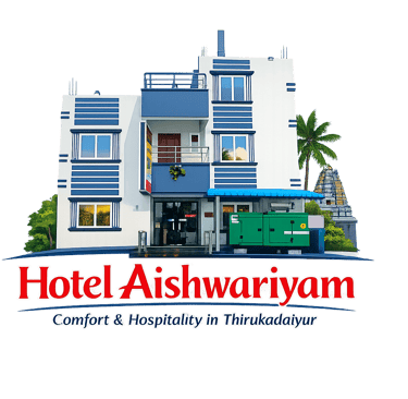 Official logo of Hotel Aishwariyam Thirukadaiyur