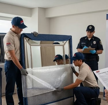 AVM Mudanzas utilizando materiales de protección para asegurar el traslado de pertenencias valiosas