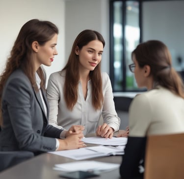 Image of a small group deeply engaged in a hands-on financial mindset exercise.