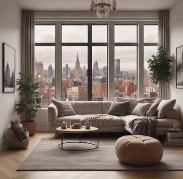 Bright living room with modern inventory